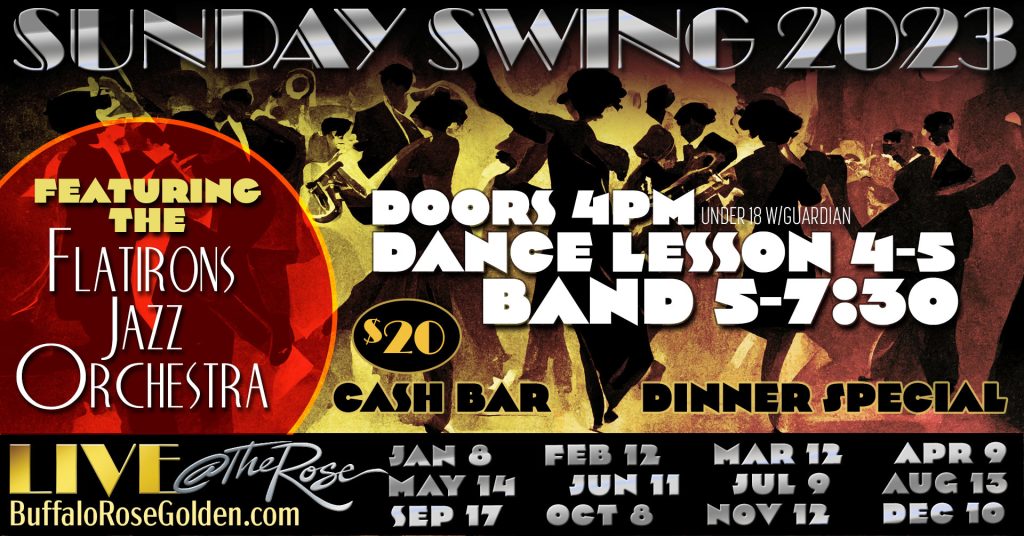 2023 Sunday Swing Club at the Buffalo Rose Featuring the Flatirons Jazz Orchestra